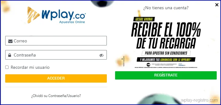 Wplay Login: ingresar e iniciar sesión en tu cuenta